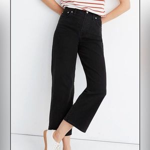 MADEWELL wide leg black jeans